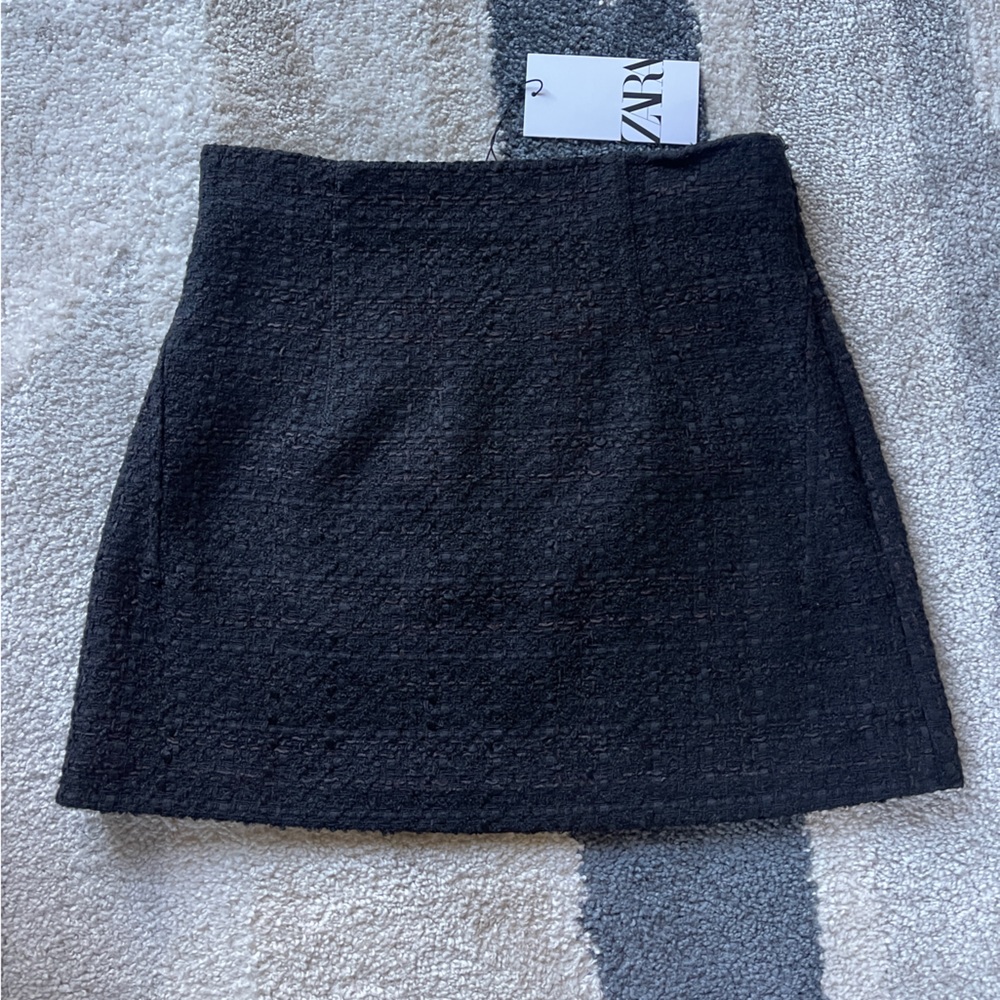 NWT ZARA SHORT TEXTURED SKIRT